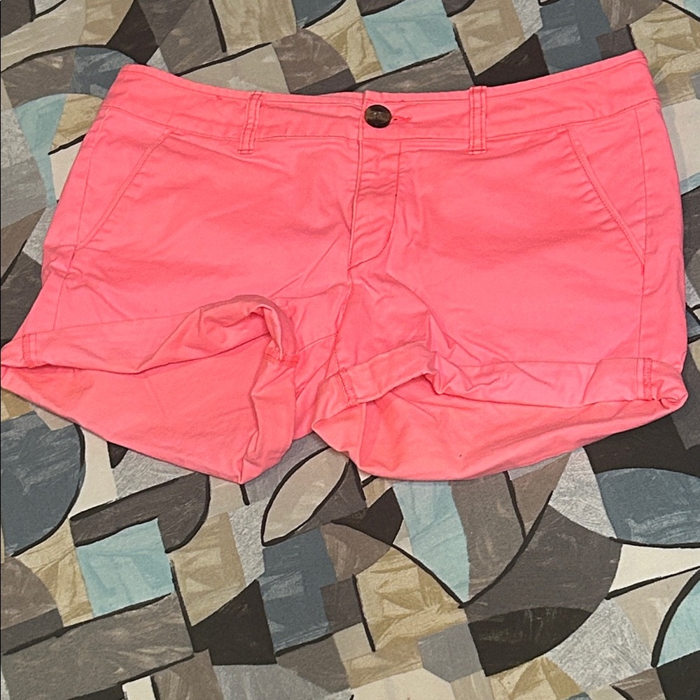 American Eagle Outfitters Neon Pink High Waist Shorts